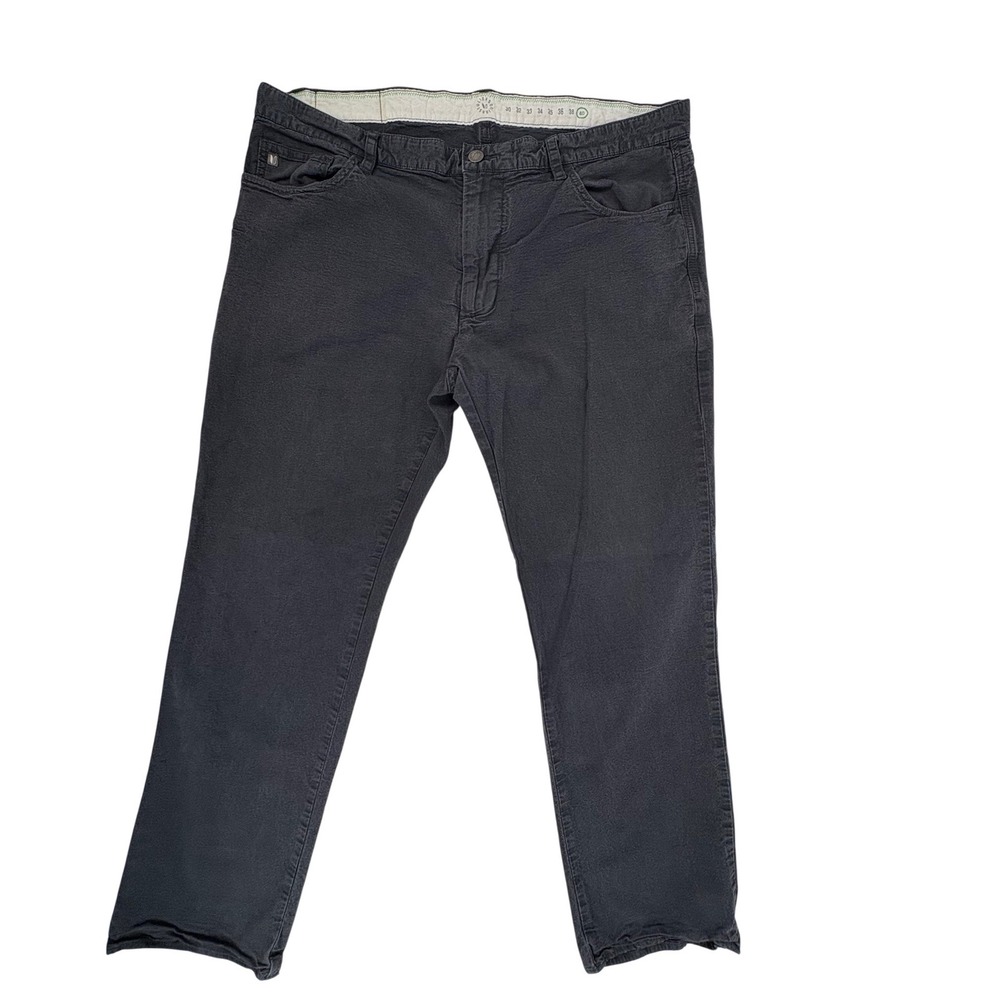 Linksoul Men's Charcoal‎ Gray Casual Cotton Bamboo Blend Pants Size 40x31